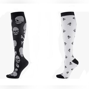NWOT- Lot of 2 pr Skull Compression Knee-High Socks